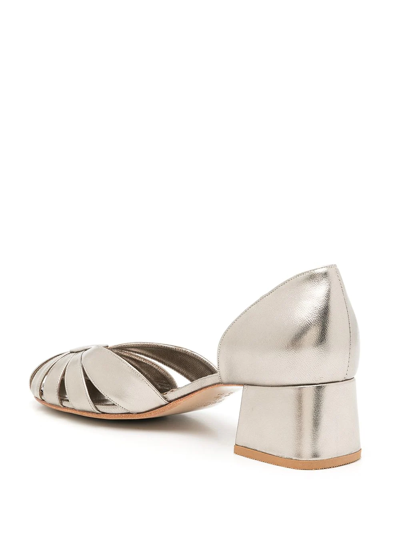 Sarah Chofakian D'orsay Marjorie Pumps In Metallic