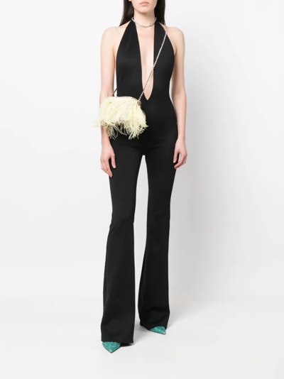 Alchemy X Lia Aram Plunging V-neck Jumpsuit In Black