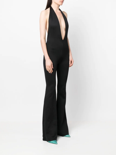 Alchemy X Lia Aram Plunging V-neck Jumpsuit In Black
