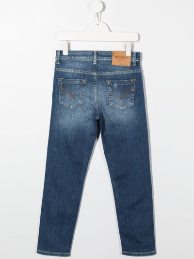 Dondup Distressed Straight-leg Jeans In Blue