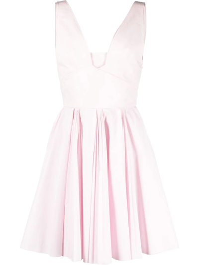 Shop Giovanni Bedin Layered Flare Skirt Dress In Pink