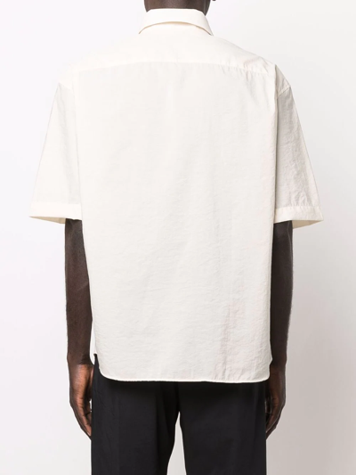 Shop Lemaire Short-sleeve Shirt In Neutrals