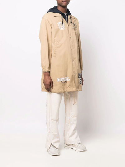Undercoverism Multiple-patch Hooded Parka In Neutrals