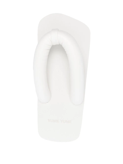 Yume Yume Padded-detail Flip Flops In White