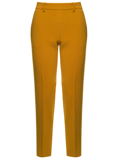 Shop Alberto Biani Womens Mustard Colored Tailored Trousers In Yellow