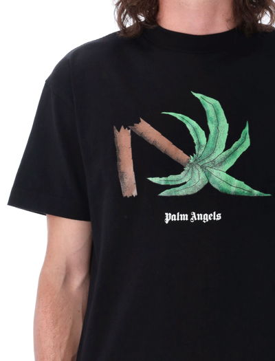 Shop Palm Angels Broken Palm T-shirt In Black