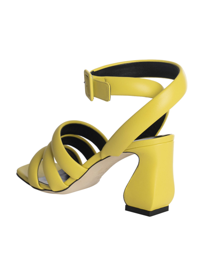 Shop Si Rossi Bands Sandals In Yellow