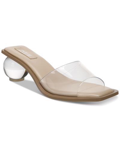 Shop Bar Iii Women's Cayymen Ball Heel Sandals, Created For Macy's Women's Shoes In Clear Nude