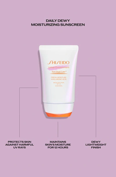 Shop Shiseido Urban Environment Sun Dual Care™ Fresh-moisture Broad Spectrum Sunscreen Spf 42