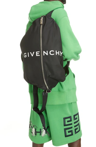 Shop Givenchy G-zip Duffle Backpack In 001-black