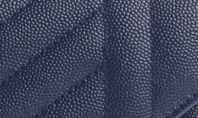 Shop Saint Laurent Small Monogramme Matelassé Quilted Calfskin Shoulder Bag In Blue Charron