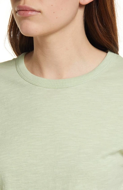 Shop Madewell Whisper Cotton Crewneck T-shirt In Sun Faded Mint