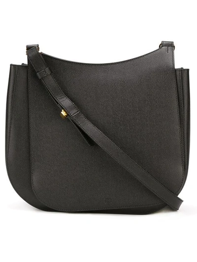 The Row Hunting Suede Shoulder Bag In Black