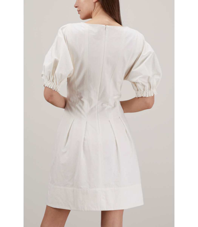 Shop Proenza Schouler White Label Cotton Linen Mini Dress In Off White