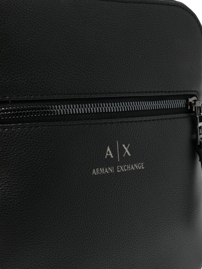 Armani Exchange Crossbody Bag Black Polyester In Schwarz