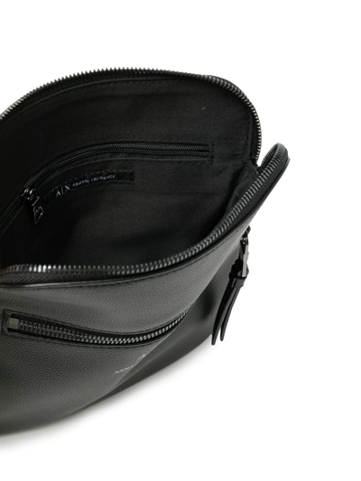 Armani Exchange Crossbody Bag Black Polyester In Schwarz