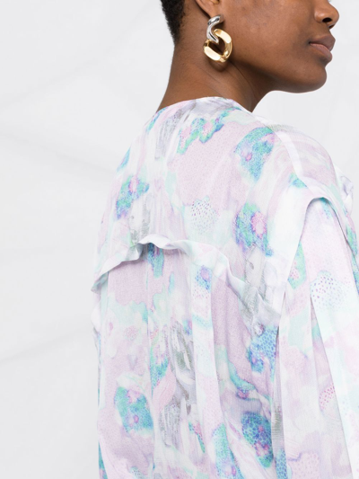 Iro Floral-print V-neck Blouse In Rosa