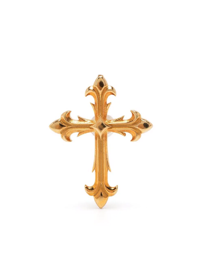 Shop Emanuele Bicocchi Gold Fleury Cross Stud Earring