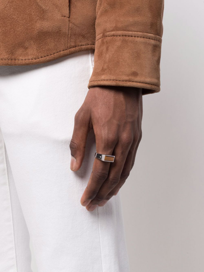 Tom Wood Peaky Tiger Eye Ring In Silver