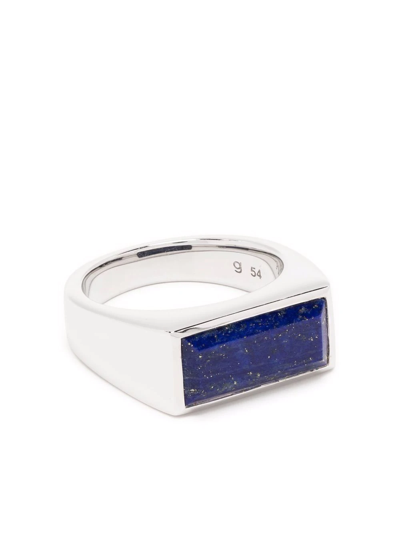 Tom Wood Peaky Lapis Lazuli And Sterling Silver Ring In Silver