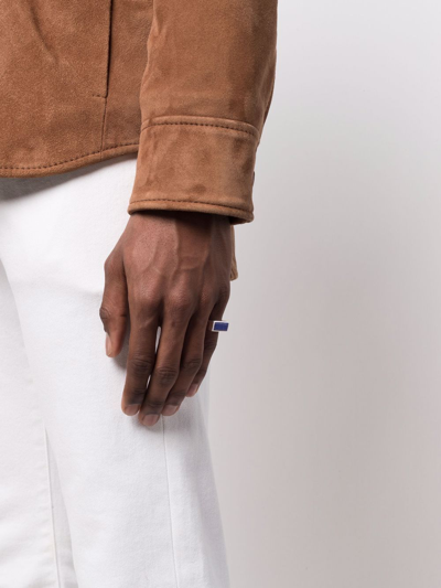 Tom Wood Peaky Lapis Lazuli And Sterling Silver Ring In Silver