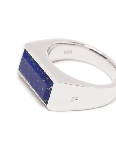 Tom Wood Peaky Lapis Lazuli And Sterling Silver Ring In Silver