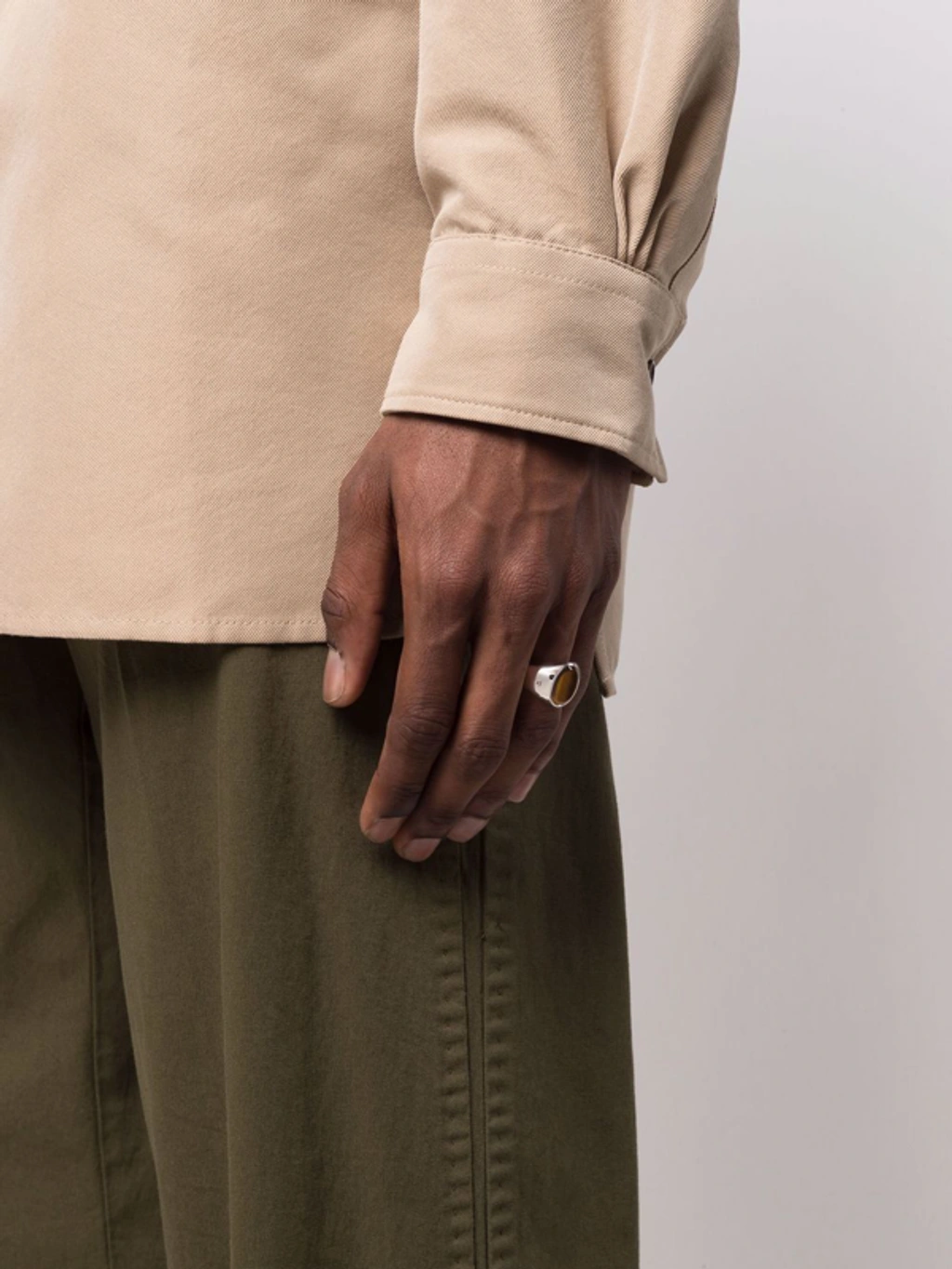 TOM WOOD Lizzie Ring Tiger Eye Size 56 B213 / TOM WOOD LIZZIE RING