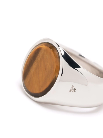 Shop Tom Wood Oval Tiger Eye Ring In Silber