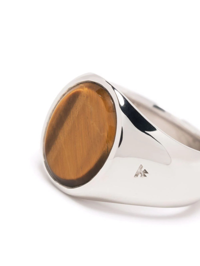 Tom Wood Lizzie Tiger Eye Ring In Silber