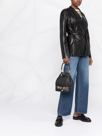 Michael Michael Kors Devon Small Bucket Crossbody Bag In Schwarz