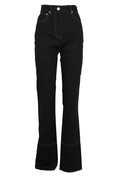 Shop Helmut Lang Stretch Straight Leg Jeans In Black