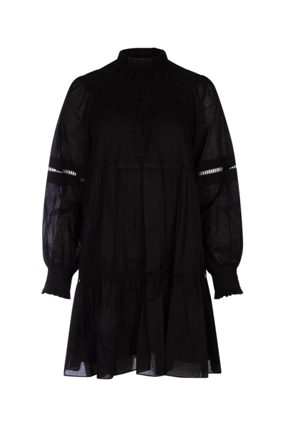 Shop Michael Michael Kors Funnel Neck Mini Dress In Black