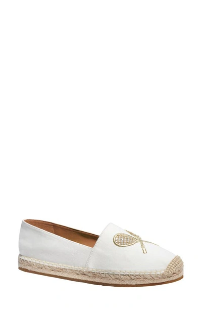 Kate Spade Doubles Tennis Embroidered Loafer Espadrilles In Optic White |  ModeSens