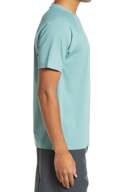 Shop Alo Yoga Idol Stretch T-shirt In Blue Agave