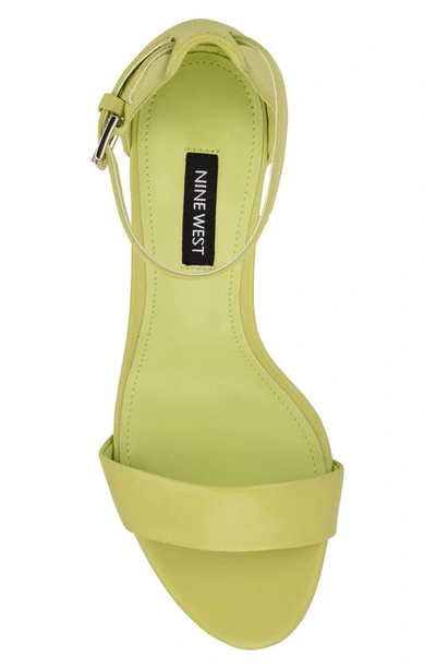 Shop Nine West Pruce Ankle Strap Sandal In Lime Leather