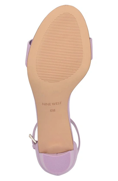 Shop Nine West Pruce Ankle Strap Sandal In Lilac Leather