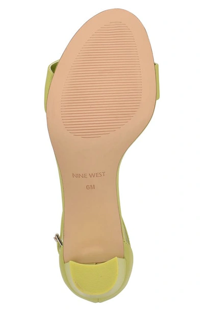 Shop Nine West Pruce Ankle Strap Sandal In Lime Leather