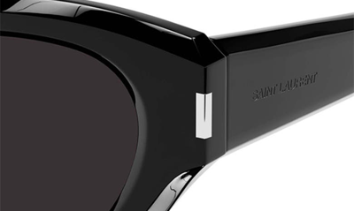 Shop Saint Laurent 51mm Cat Eye Sunglasses In Black