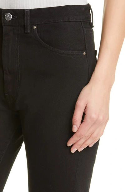 Totême Classic High Waist Rigid Straight Leg Jeans In Black
