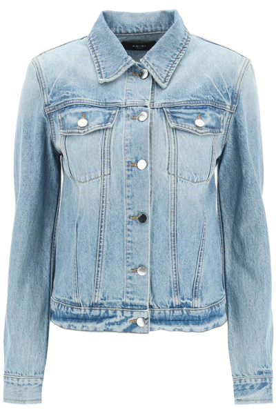 Distressed Denim Oversized Trucker Jacket In #add8e6
