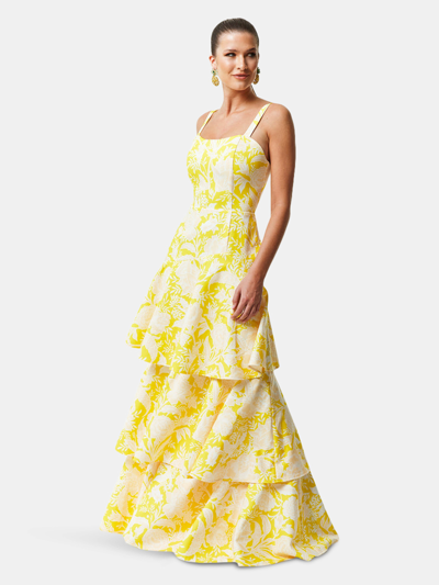 Shop Mestiza Torero Gown In Yellow