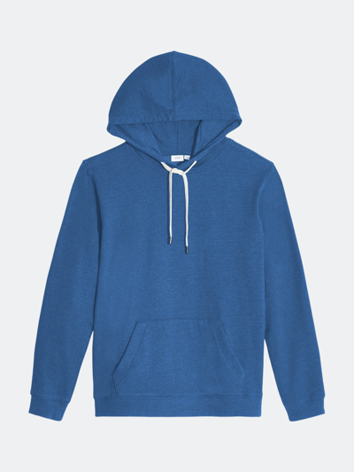 Shop Onia Heathered French Terry Pull-over Hoodie In Blue