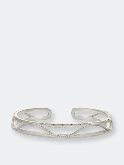 Shop Sterling Forever Fallon Cuff Bracelet In Grey