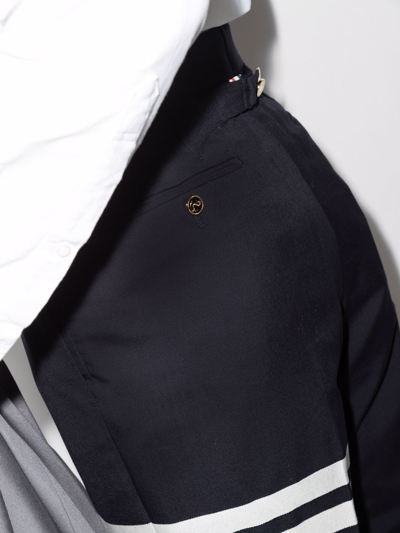 Thom Browne 4 Bar Backstrap Trouser Wide Leg In Blau