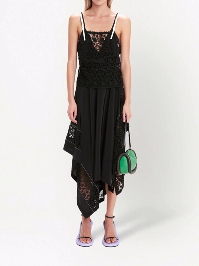 Shop Jw Anderson Floral-lace Cami Top In Black