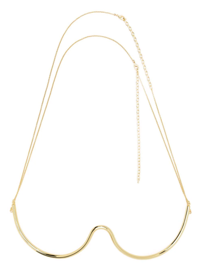 Shop Cult Gaia Bra-cup Chain Necklace In Gold