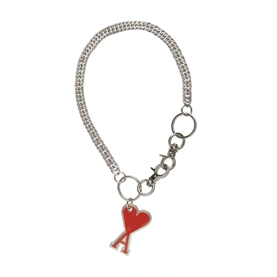 Shop Ami Alexandre Mattiussi Adc Keyring In Red 600