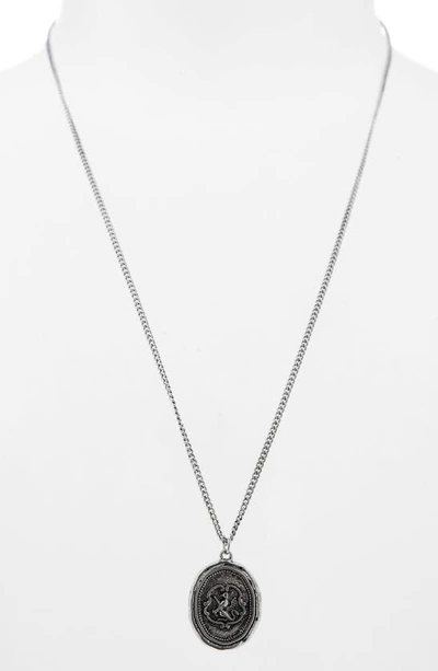 Shop Nordstrom Wax Seal Pendant Necklace In Silver- Griffin