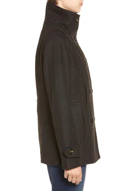 Thread & Supply Double Breasted Peacoat In Black
