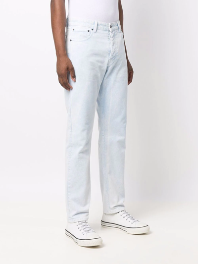 Shop Ami Alexandre Mattiussi Mid-rise Straight-leg Jeans In Blue